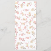 ソフトピンクフローラリースメニューカード メニュー (裏面)