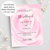 ソフトピンクフローラ予算結婚式招待状