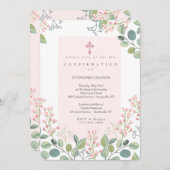 ソフトピンクフローラ宗教 招待状 (正面/裏面)
