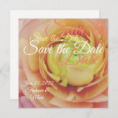 ソフトピンクフローラ日付カードの保存 セーブザデート (正面/裏面)