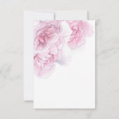 ソフトピンクフローラ水色牡丹ウェディングRSVP 出欠カード (裏面)