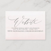 ソフトピンクフローラ結婚のWebサイトカード 名刺 (正面)