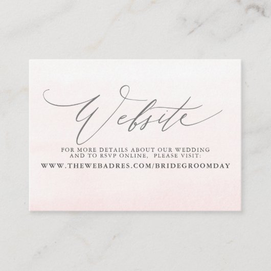 ソフトピンクフローラ結婚のWebサイトカード 名刺 (正面)