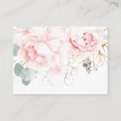ソフトピンクフローラ結婚のWebサイトカード 名刺 (裏面)