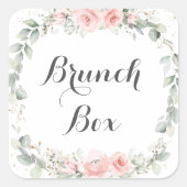 ソフトピンクフローラ緑リースサンキュービター スクエアシール (正面)