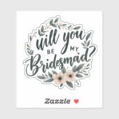 ソフトピンクフローラ花嫁プロポーザルデカール シール (シート)