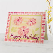 ソフトピンクフローラ カード (黄色い花)