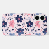 ソフトピンクブルーの野の花の草原の美意識 Case-Mate iPhoneケース (裏面 (横))
