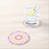 ソフトピンクブルー魔法スターハロウィンレインボーデコール ラウンドペーパーコースター (インサイチュ)