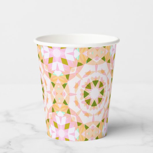 ソフトピンクブルー魔法スターハロウィンレインボーデコール 紙コップ (裏面)