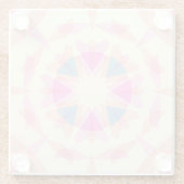 ソフトピンクブルー魔法スターパステルエクスクティックデコール ガラスコースター (裏面)