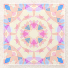 ソフトピンクブルー魔法スターパステルエクスクティックデコール ガラスコースター