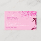 ソフトピンクプロメイドクリーニングハウススプきらめくレイ 名刺 (裏面)