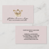 ソフトピンクベビー金ゴールドクラウン 名刺 (正面/裏面)