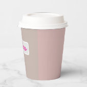 ソフトピンクペーパーカップ - 花嫁のためのパーティーに最適 紙コップ (左)