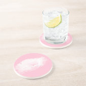 ソフトピンクホワイト牡丹 – フローラ コースター (側面)