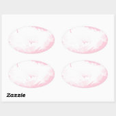 ソフトピンクホワイト牡丹 – フローラ 楕円形シール (シート)