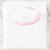 ソフトピンクホワイト牡丹 – フローラ 楕円形シール (バッグ)