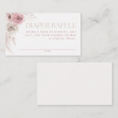 ソフトピンクボホアーチおむつラッフル エンクロージャーカード (正面/裏面)
