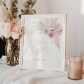 ソフトピンクボホアーチカードとギフト ポスター