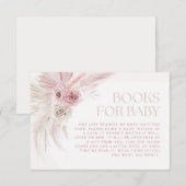ソフトピンクボホアーチブックベビー エンクロージャーカード (正面/裏面)