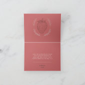 ソフトピンクミニマリストストロベリー誕生日 サンキューカード (内部)