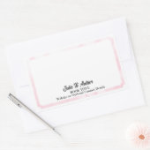 ソフトピンクミニマルカスタムリスト作家蔵書票 長方形シール (封筒)