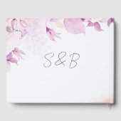 ソフトピンクモダンボホフローラ結婚ズ ゲストブック (裏面)