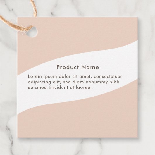 ソフトピンクモダン製品つるラベル フェイバータグ (正面)