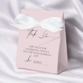 ソフトピンクリボン赤ちゃんシャワーありがとう フェイバーボックス