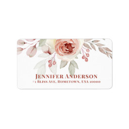 ソフトピンクロマンチックバラオンホワイト結婚ズ ラベル