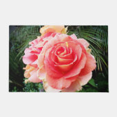 ソフトピンクローズクローズアップ写真美モダンしい ドアマット (正面)