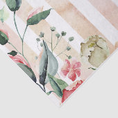 ソフトピンクローズフローラ垂直ストライプ分離 薄葉紙 (詳細)