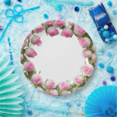 ソフトピンクローズプレート, 9"ラウンド紙プレート ペーパープレート (パーティー)