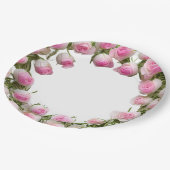 ソフトピンクローズプレート, 9"ラウンド紙プレート ペーパープレート (アングル)