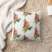 ソフトピンクローズリバーシブルヴィンテージ国 クッション (ブランケット)
