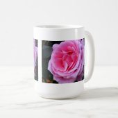 ソフトピンクローズ入りフル開花飲料マグカップ コーヒーマグカップ (正面右)