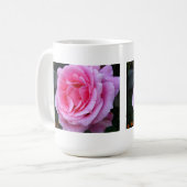 ソフトピンクローズ入りフル開花飲料マグカップ コーヒーマグカップ (正面左)