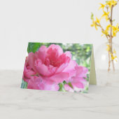 ソフトピンクローズ友情 カード (黄色い花)