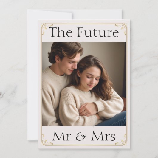 ソフトピンクローズ婚約パーティ招待状 招待状 (正面)