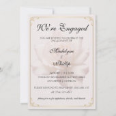 ソフトピンクローズ婚約パーティ招待状 招待状 (裏面)