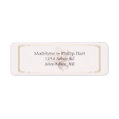 ソフトピンクローズ差出人住所ラベル ラベル (正面)