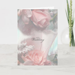 ソフトピンクローズ結婚式招待状カード 招待状