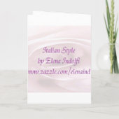 ソフトピンクローズ結婚式招待状カード 招待状 (裏面)