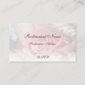 ソフトピンクローズ結婚式招待状 エンクロージャーカード (裏面)