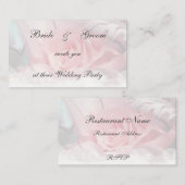ソフトピンクローズ結婚式招待状 エンクロージャーカード (正面/裏面)