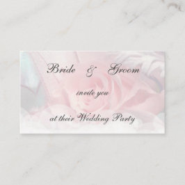 ソフトピンクローズ結婚式招待状 エンクロージャーカード