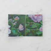 ソフトピンクローズ誕生日カード カード (内部)