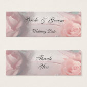 ソフトピンクローゼス結婚式の引き出物ラベル (正面&裏面)