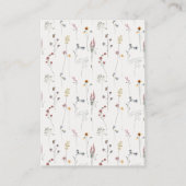 ソフトピンクワイルドフラワークレスト結婚のレシピリクエスト エンクロージャーカード (裏面)